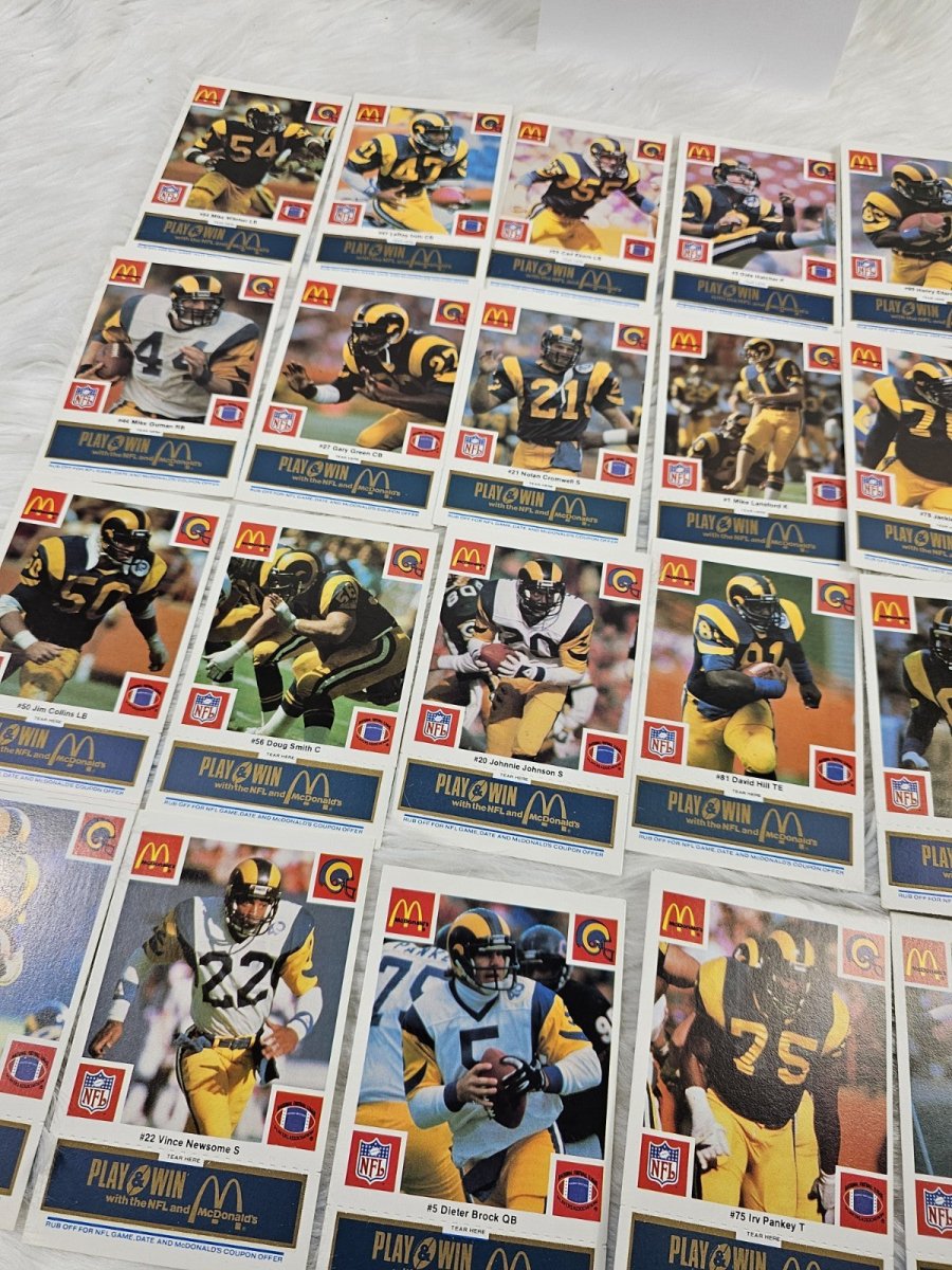 1986 - McDonald's Cards NFL St. Louis Rams (24) Blue Tab Unscratched MINT - Trading Cards - ThrowbackBuys - The Thrifty Gypsyy Shop
