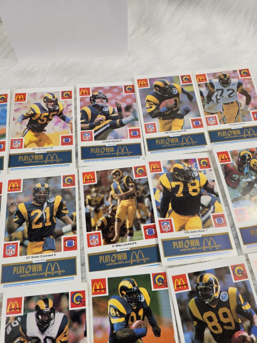 1986 - McDonald's Cards NFL St. Louis Rams (24) Blue Tab Unscratched MINT - Trading Cards - ThrowbackBuys - The Thrifty Gypsyy Shop