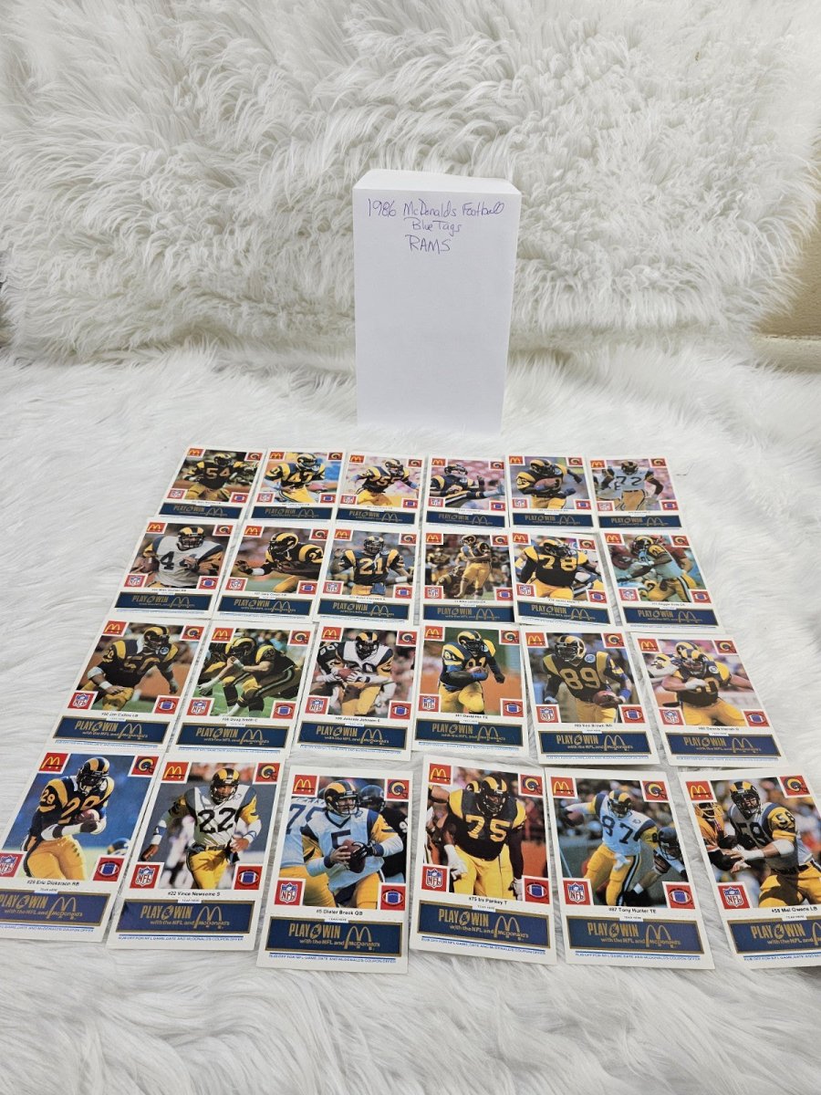 1986 - McDonald's Cards NFL St. Louis Rams (24) Blue Tab Unscratched MINT - Trading Cards - ThrowbackBuys - The Thrifty Gypsyy Shop