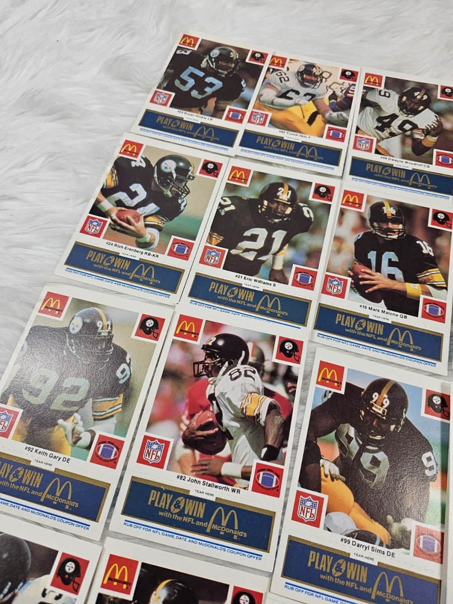1986 - McDonald'sCards NFL Pittsburgh Steelers (24) Blue Tab Unscratched MINT - Trading Cards - ThrowbackBuys - The Thrifty Gypsyy Shop