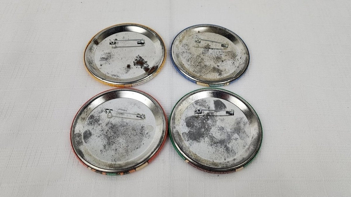 1987 - Pizza Hut Flintstones Pin/Button Set of 4 - Pins - ThrowbackBuys - ResellerDoor