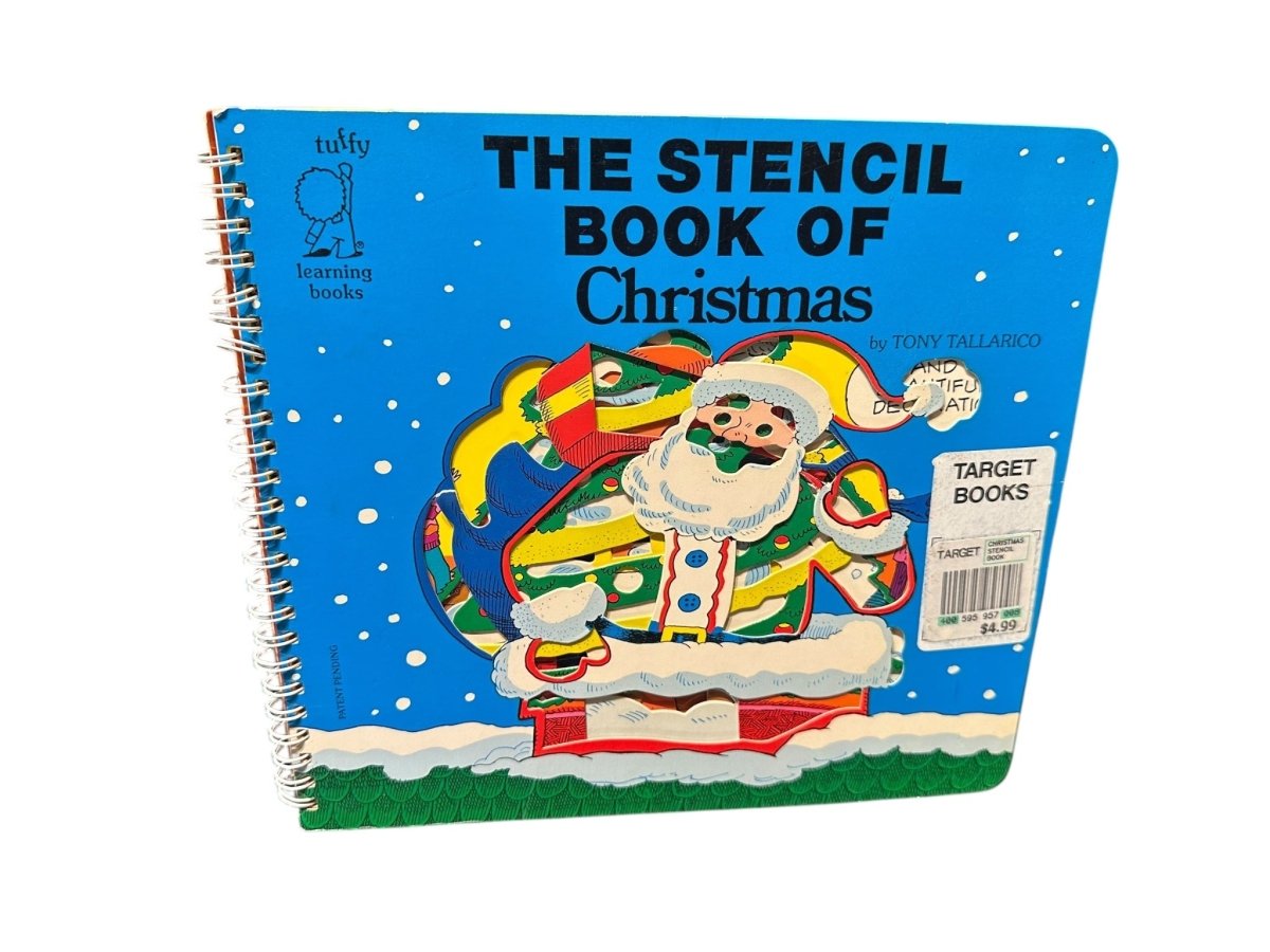 1987 The Stencil Book of Christmas by Tony Tallarico Tuffy Learning Book - Arts & Crafts - ThrowbackBuys - Abunnysvintageco