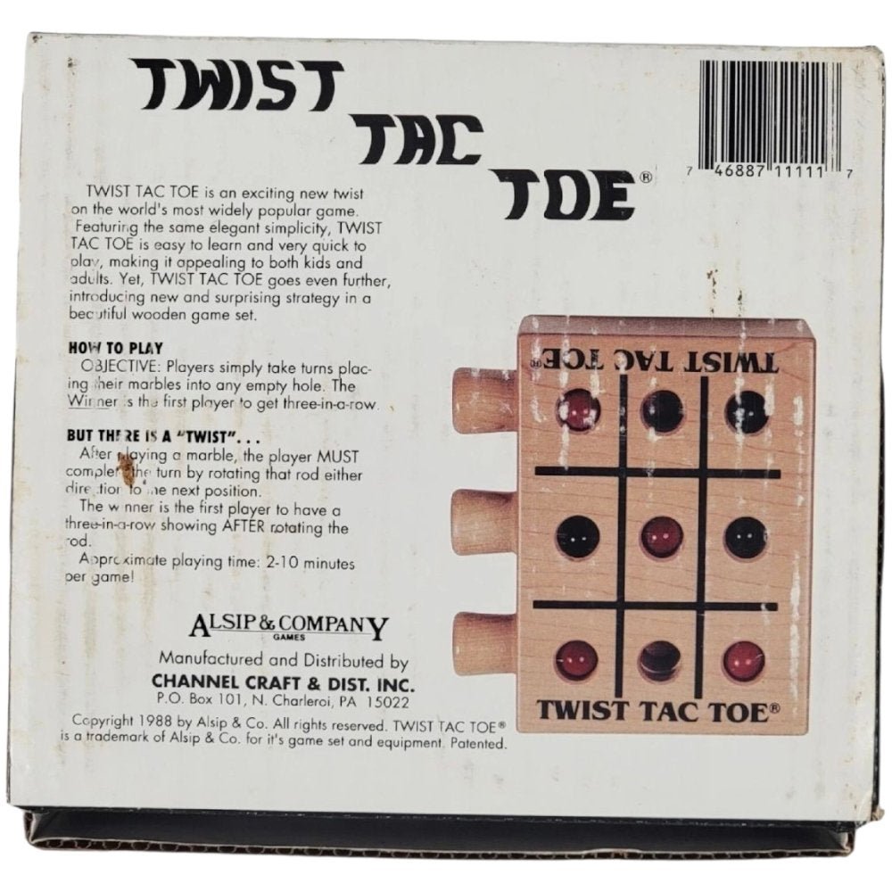 1988 – Channel Craft Twist Tac Toe: Wooden Marble Game - Board Games - ThrowbackBuys - A N E 1 Stop Shop