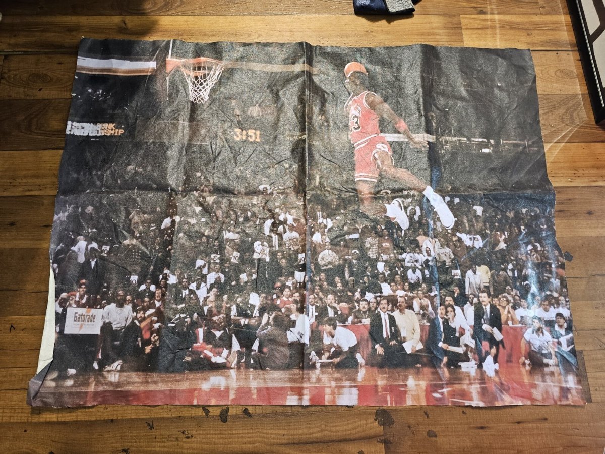 1988 - Michael Jordan NBA MVP Slam Dunk Champion Poster 47" X 35" - Posters - ThrowbackBuys - The Thrifty Gypsyy Shop