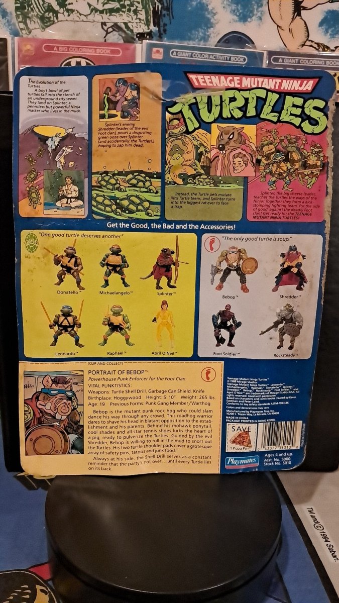 1988 TMNT Bebop Sealed - ThrowbackBuys - Retrotoyz&gamez87