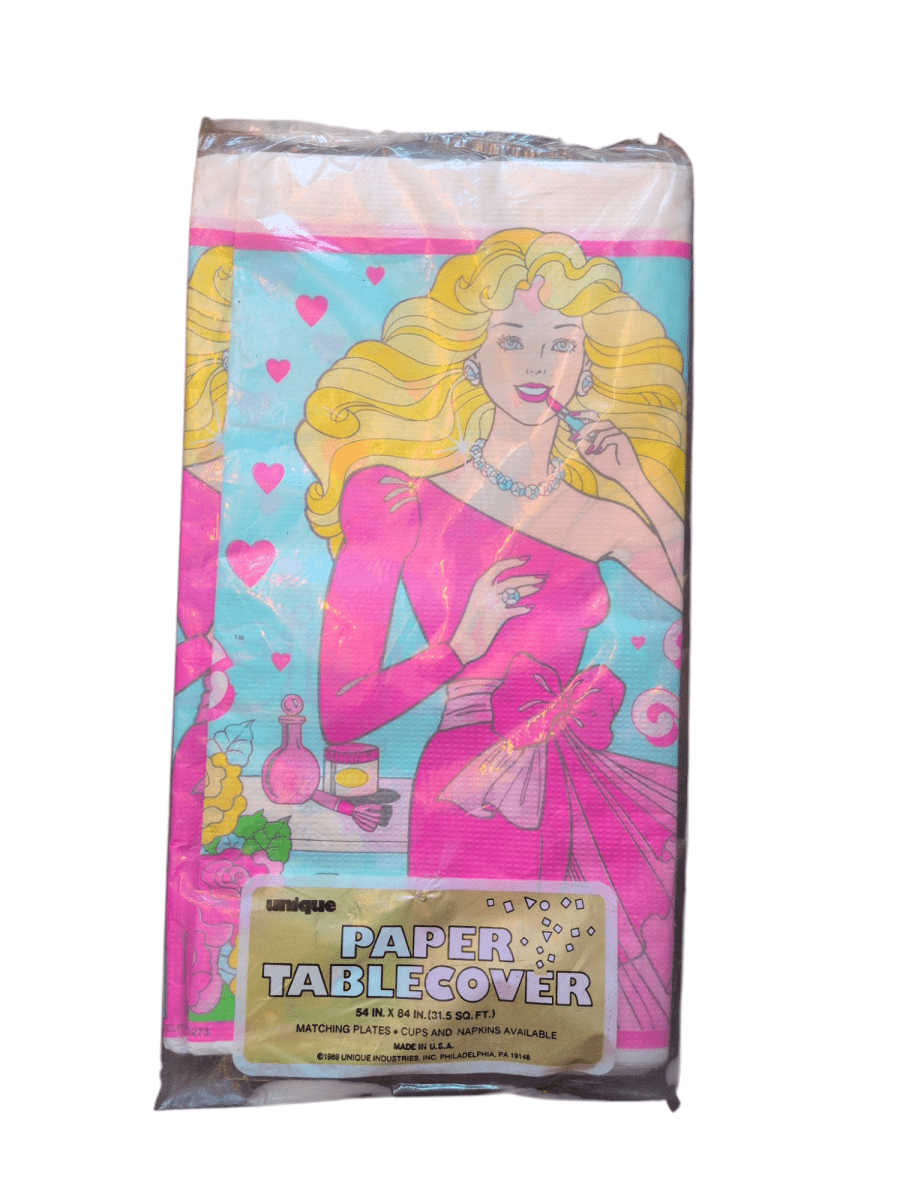 1989 Barbie Paper Tablecloth - Decor - ThrowbackBuys - Shiznit
