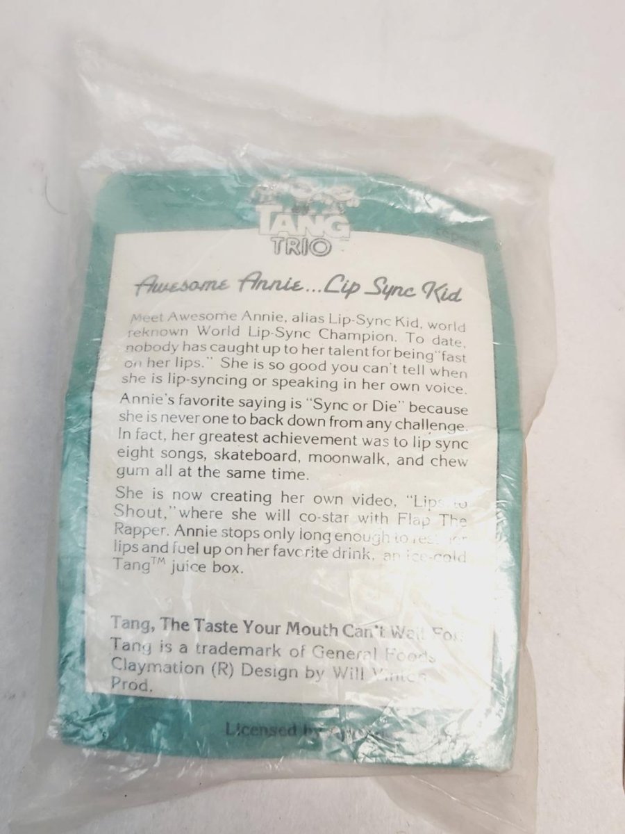 1989 - General Foods Tang Trio Figurine/Toy Set of 4 w/ Booklet & Cards - Collectible Toys - ThrowbackBuys - ResellerDoor