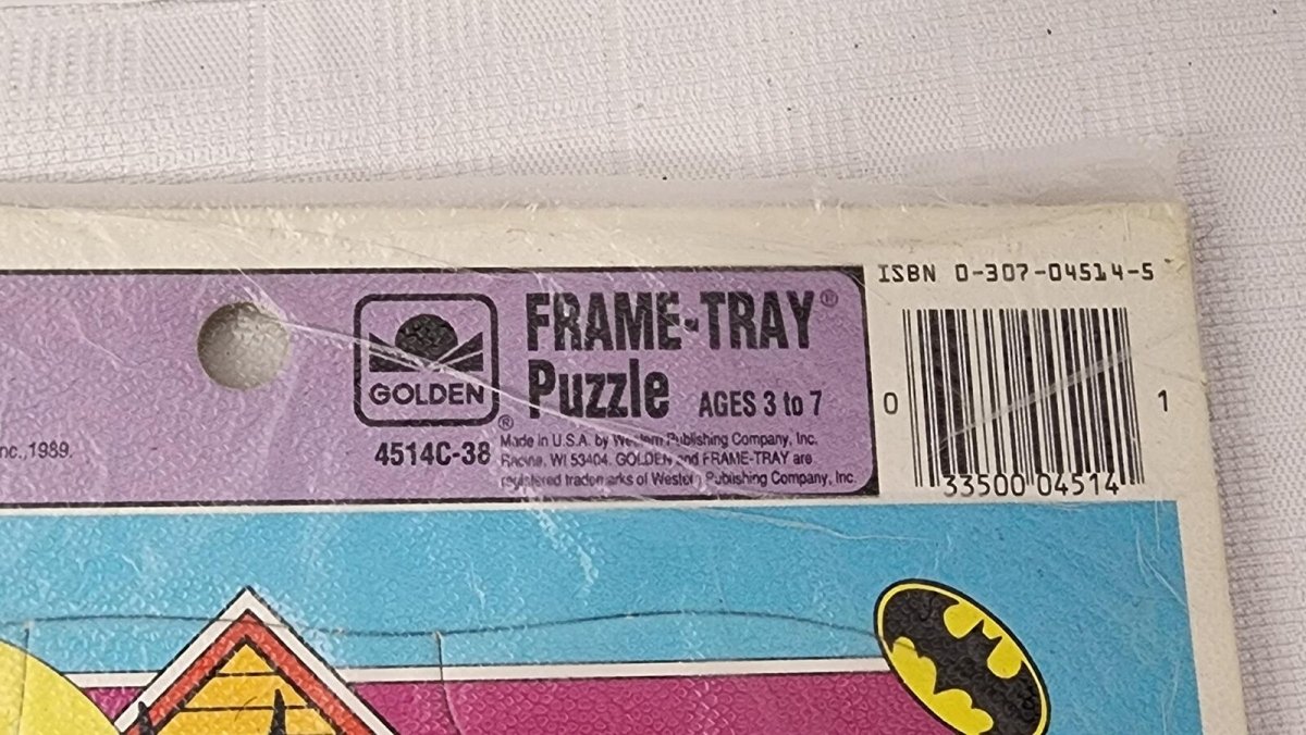 1989 - Golden DC Comics Batman Frame - Tray Puzzle (4514C - 38) - Collectible Toys - ThrowbackBuys - ResellerDoor