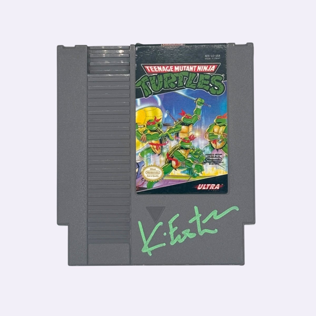 1989 - Nintendo NES: Teenage Mutant Ninja Turtles Cartridge, Kevin Eastman Signed w/ COA - RARE - Video Games - ThrowbackBuys -Only90sKidsKnow
