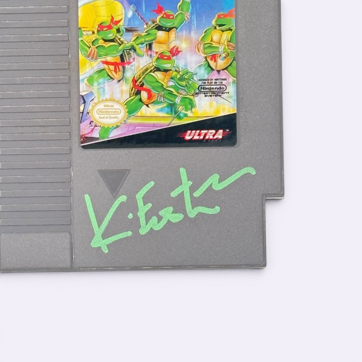1989 - Nintendo NES: Teenage Mutant Ninja Turtles Cartridge, Kevin Eastman Signed w/ COA - RARE - Video Games - ThrowbackBuys -Only90sKidsKnow