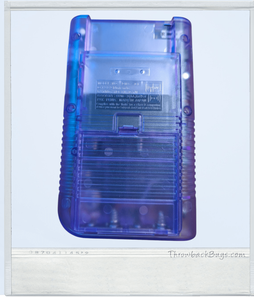 1989 - Original Gameboy DMG - 01 w/ one free game (MODIFIED) - IPS screen and see - through Purple Shell - Handheld Consoles - ThrowbackBuys - Slaqr Retro Gaming & Collectibles
