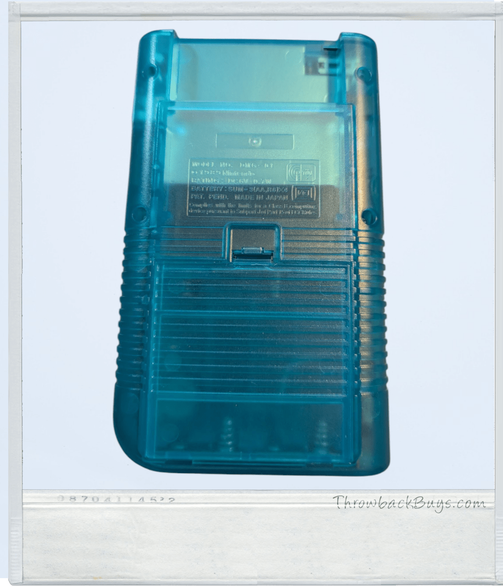 1989 - Original Gameboy DMG - 01 w/ one free game (MODIFIED/Glow - in - the Dark) - IPS screen and see - through Blue/Glow Shell - Handheld Consoles - ThrowbackBuys - Slaqr Retro Gaming & Collectibles