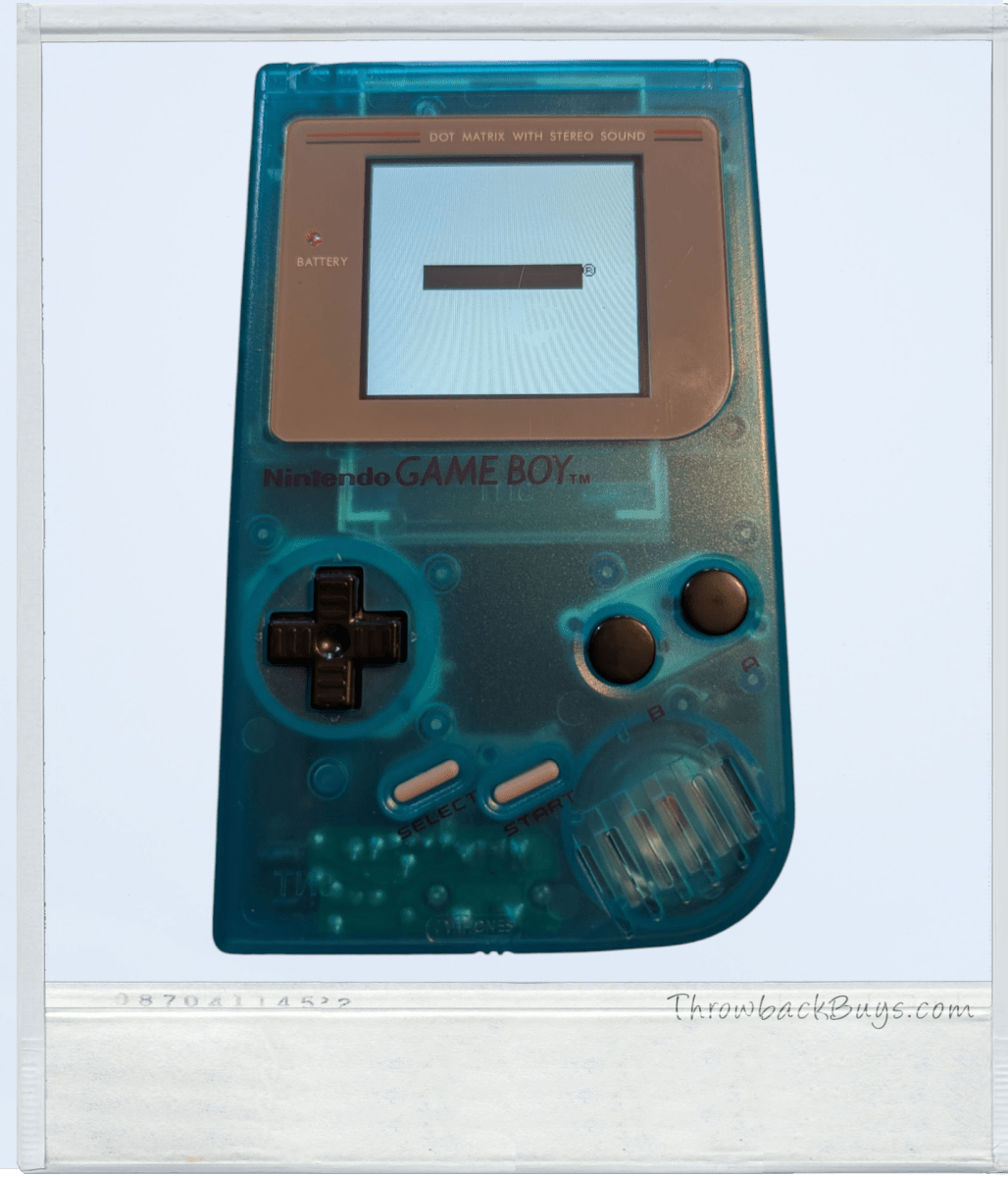 1989 - Original Gameboy DMG - 01 w/ one free game (MODIFIED/Glow - in - the Dark) - IPS screen and see - through Blue/Glow Shell - Handheld Consoles - ThrowbackBuys - Slaqr Retro Gaming & Collectibles