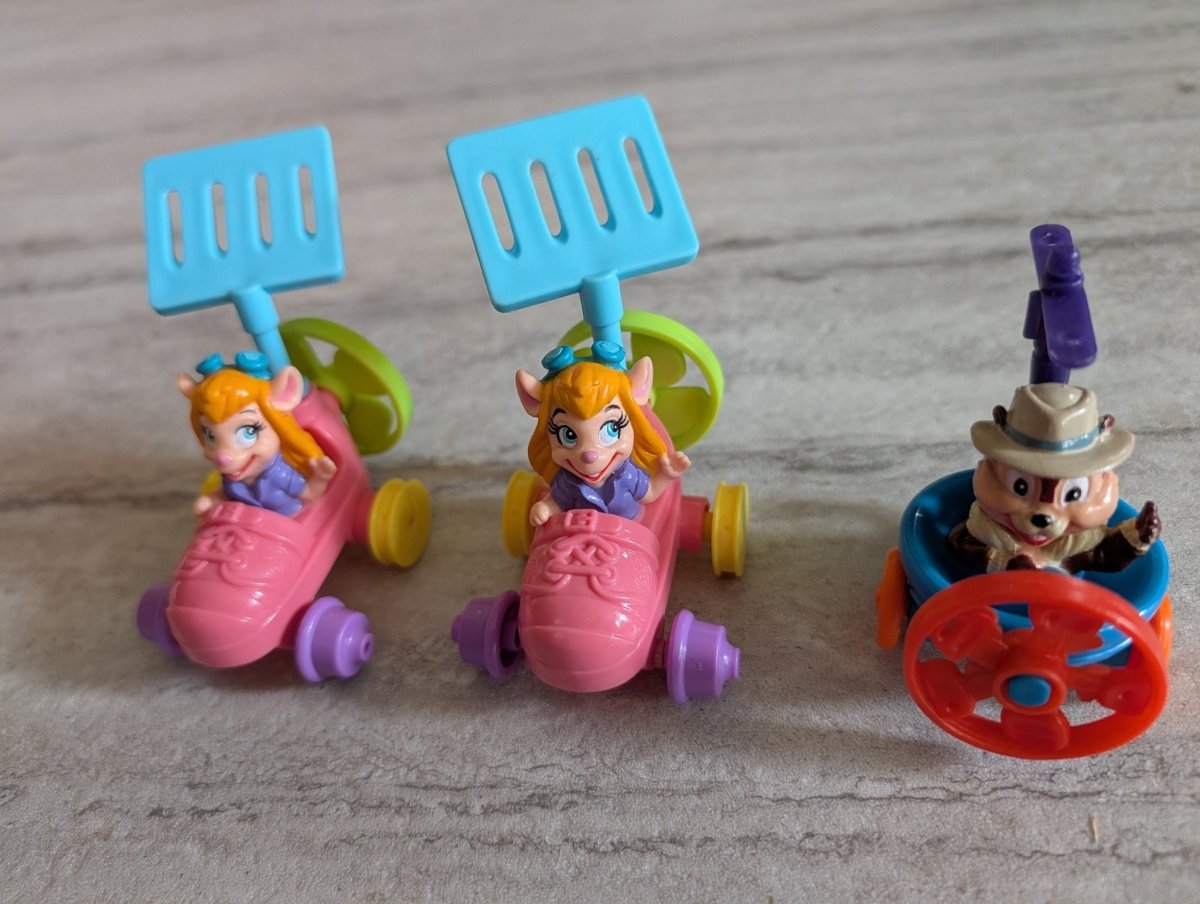 1989 - Rescue Ranger Car Happy Meal Toys Lot (x3) - Collectible Toys - ThrowbackBuys - Slaqr Retro Gaming & Collectibles