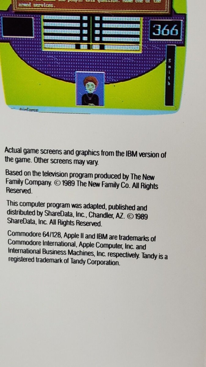 1989 - The All New Family Feud Official TV Game Show (IBM, Tandy) PC Game - Video Games - ThrowbackBuys - ResellerDoor