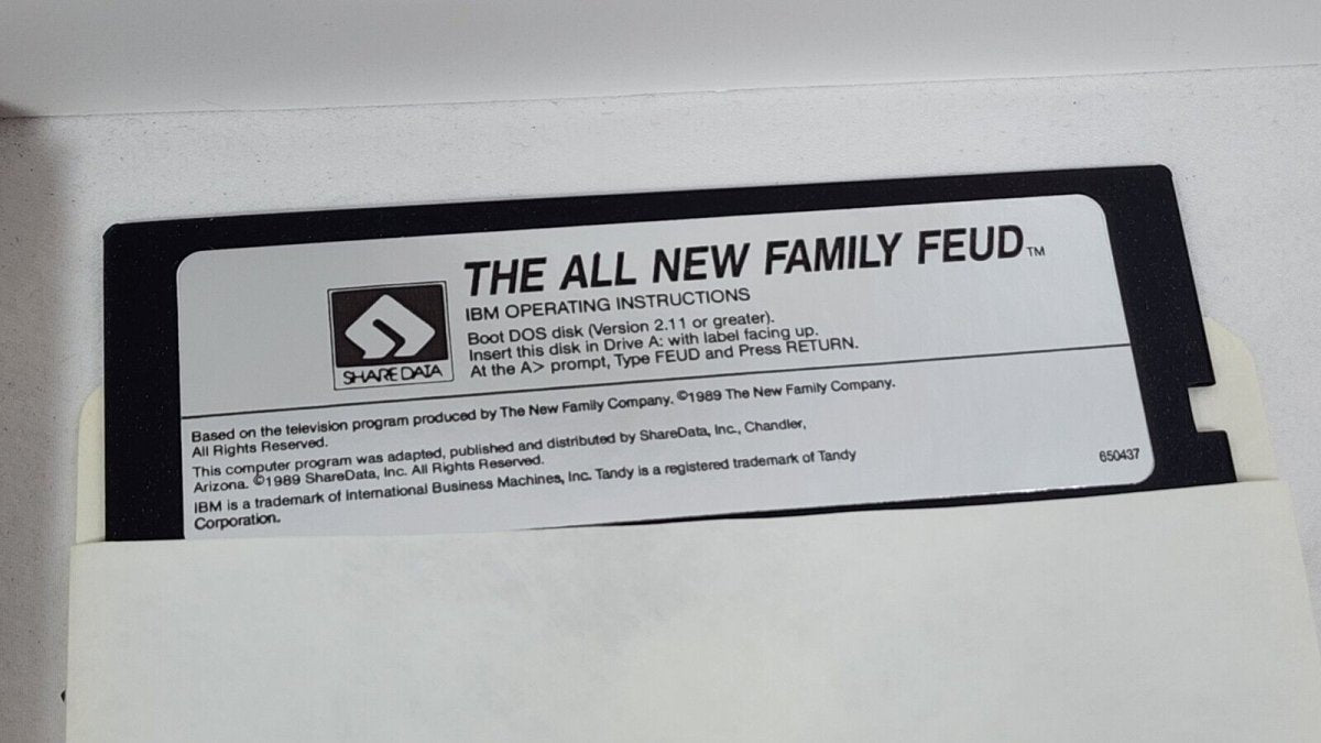 1989 - The All New Family Feud Official TV Game Show (IBM, Tandy) PC Game - Video Games - ThrowbackBuys - ResellerDoor
