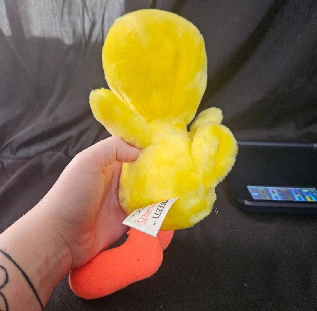 1989 Warner Bros Tweety Bird Plush 11" Stuffed Animal - Plushies - ThrowbackBuys - Cloy's Creativity