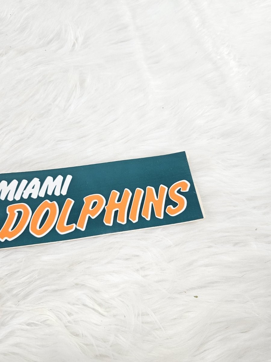 1990 - 12in Miami Dolphins NFL Football Bumper Sticker Decal Team NFL - Paper Goods - ThrowbackBuys - The Thrifty Gypsyy Shop