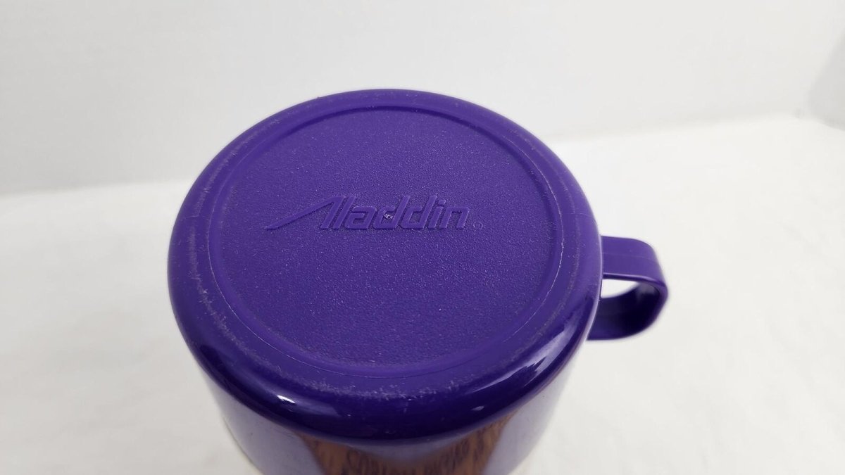 1990 - Disney Beauty & the Beast Thermos Purple/White - Collectible Cups - ThrowbackBuys - ResellerDoor