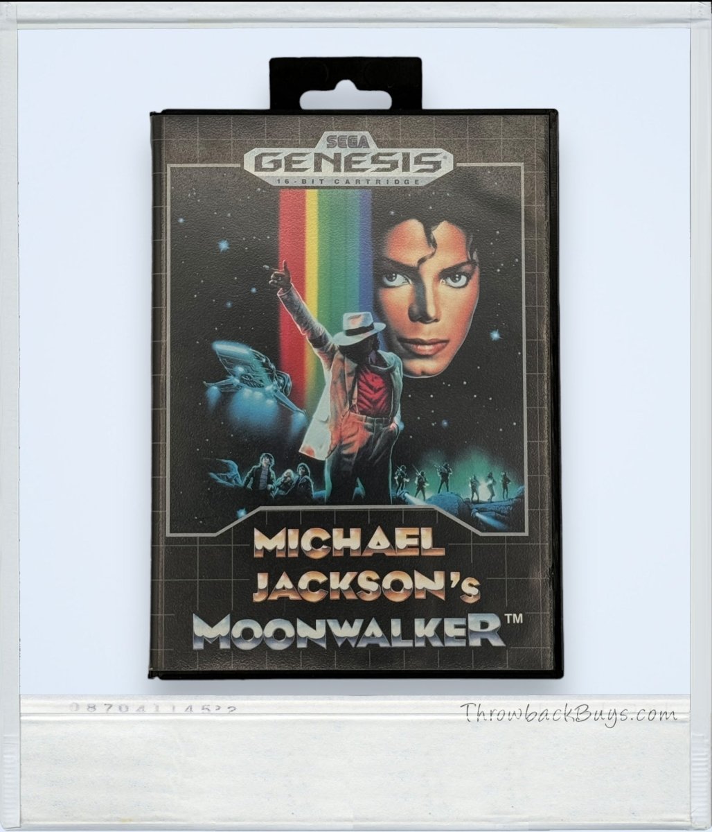 1990 - Michael Jackson's "Moonwalker" Sega Genesis Game, Complete In Box - RARE - Video Games - ThrowbackBuys - ThrowbackBuys