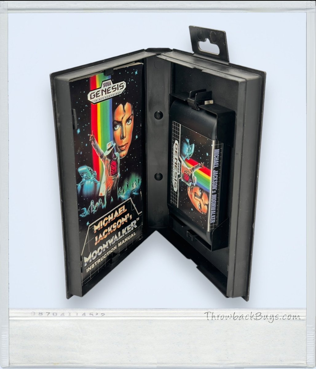 1990 - Michael Jackson's "Moonwalker" Sega Genesis Game, Complete In Box - RARE - Video Games - ThrowbackBuys - ThrowbackBuys