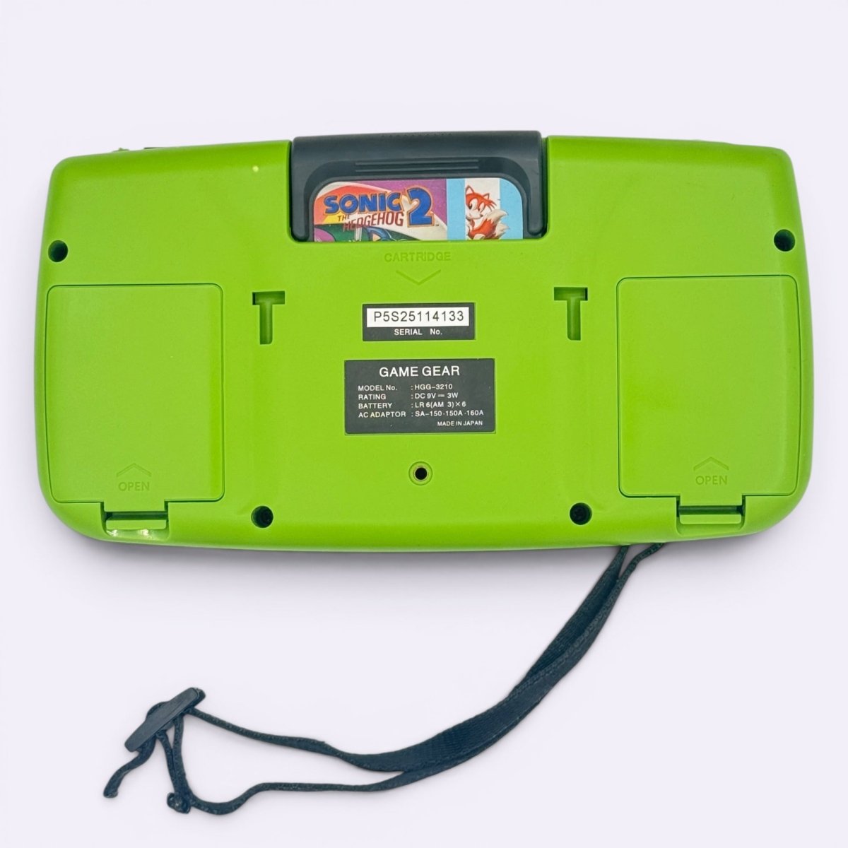 1990 - Sega Game Gear: IPS Modified, Lime Green Shell - w/ Sonic the Hedgehog 2 - Video Games - ThrowbackBuys -Only90sKidsKnow
