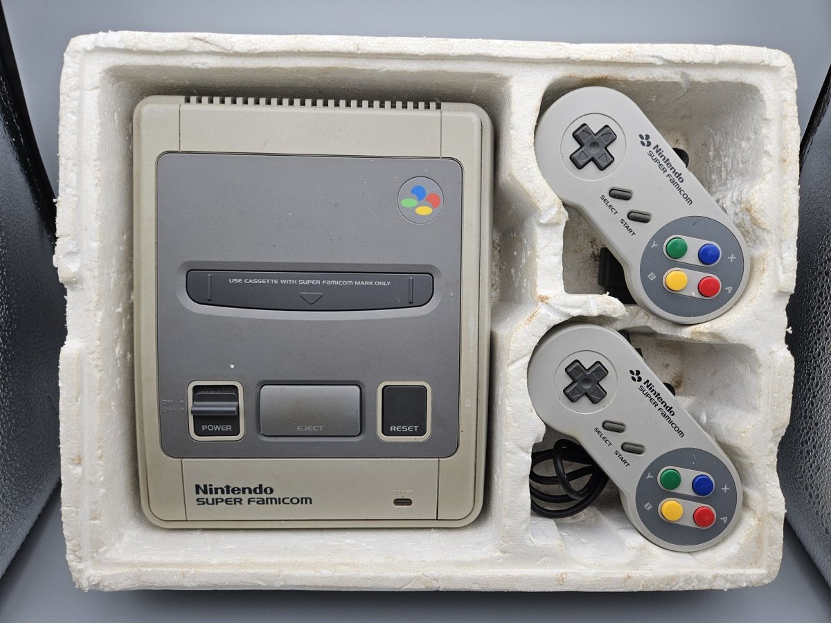1990 – Super Famicom: Console with 2 Controllers - Video Games - ThrowbackBuys - Pinnaclecollectibles