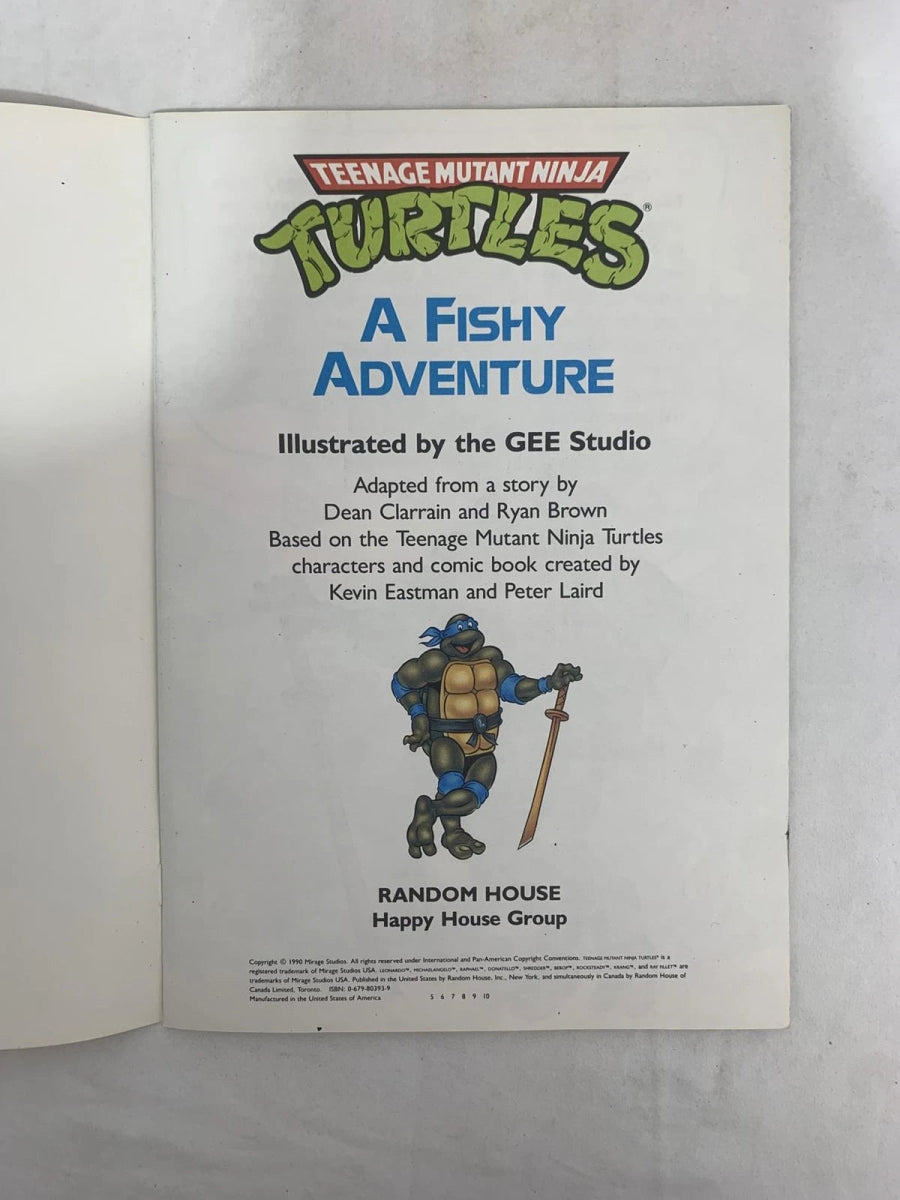 1990 - Teenage Mutant Ninja Turtles: A Fishy Adventure by Kevin Eastman - Books - ThrowbackBuys - ResellerDoor