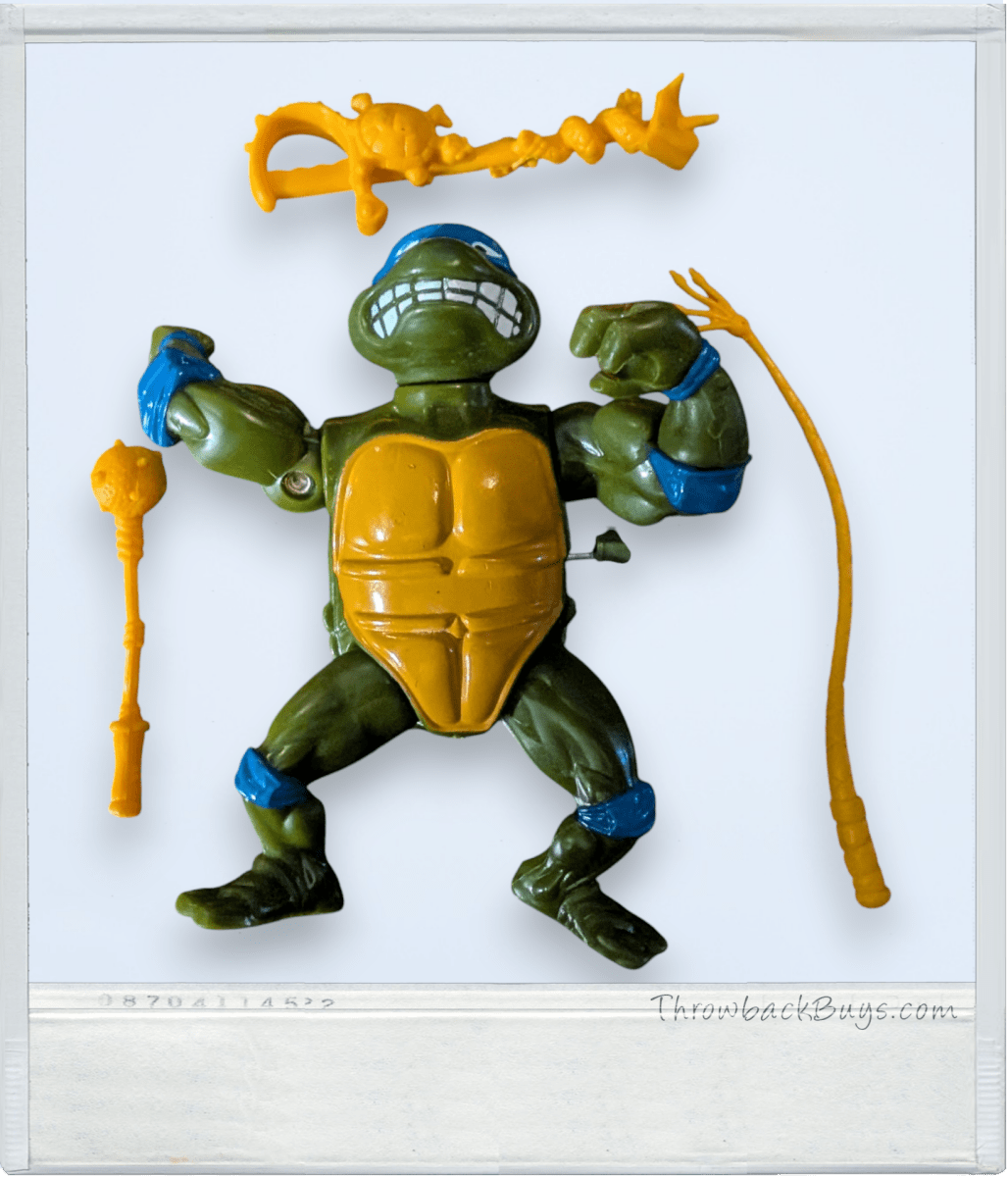 1990 - TMNT Action Figure - Sword Slicin' Leo (Incomplete) - Action Figures & Collectibles - ThrowbackBuys - Slaqr Retro Gaming & Collectibles