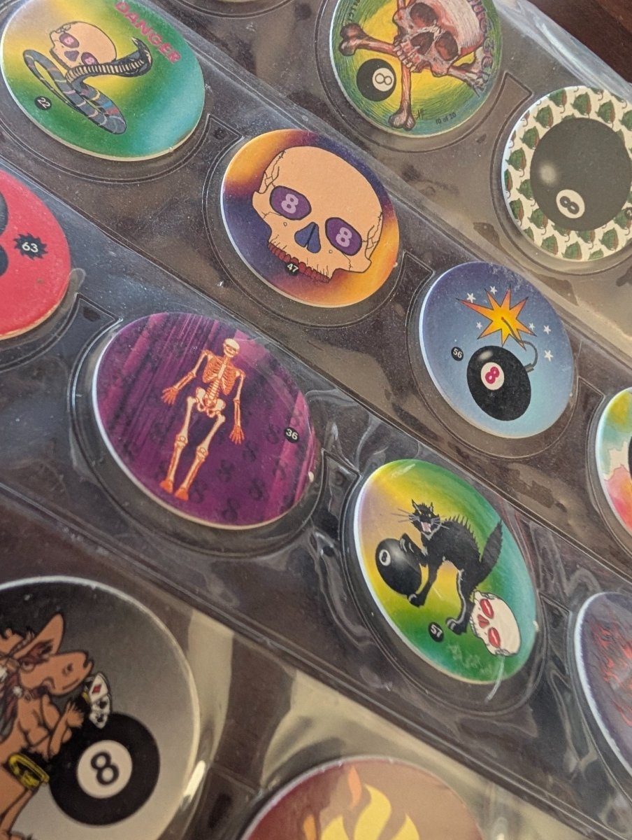 1990s 8 Ball Pogs Set - Collectible Toys - ThrowbackBuys - Shiznit