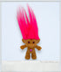 1990s - Ace Novelty 3" Troll Doll with Pink Hair and Belly Jewel - Dolls - ThrowbackBuys - ThrowbackBuys