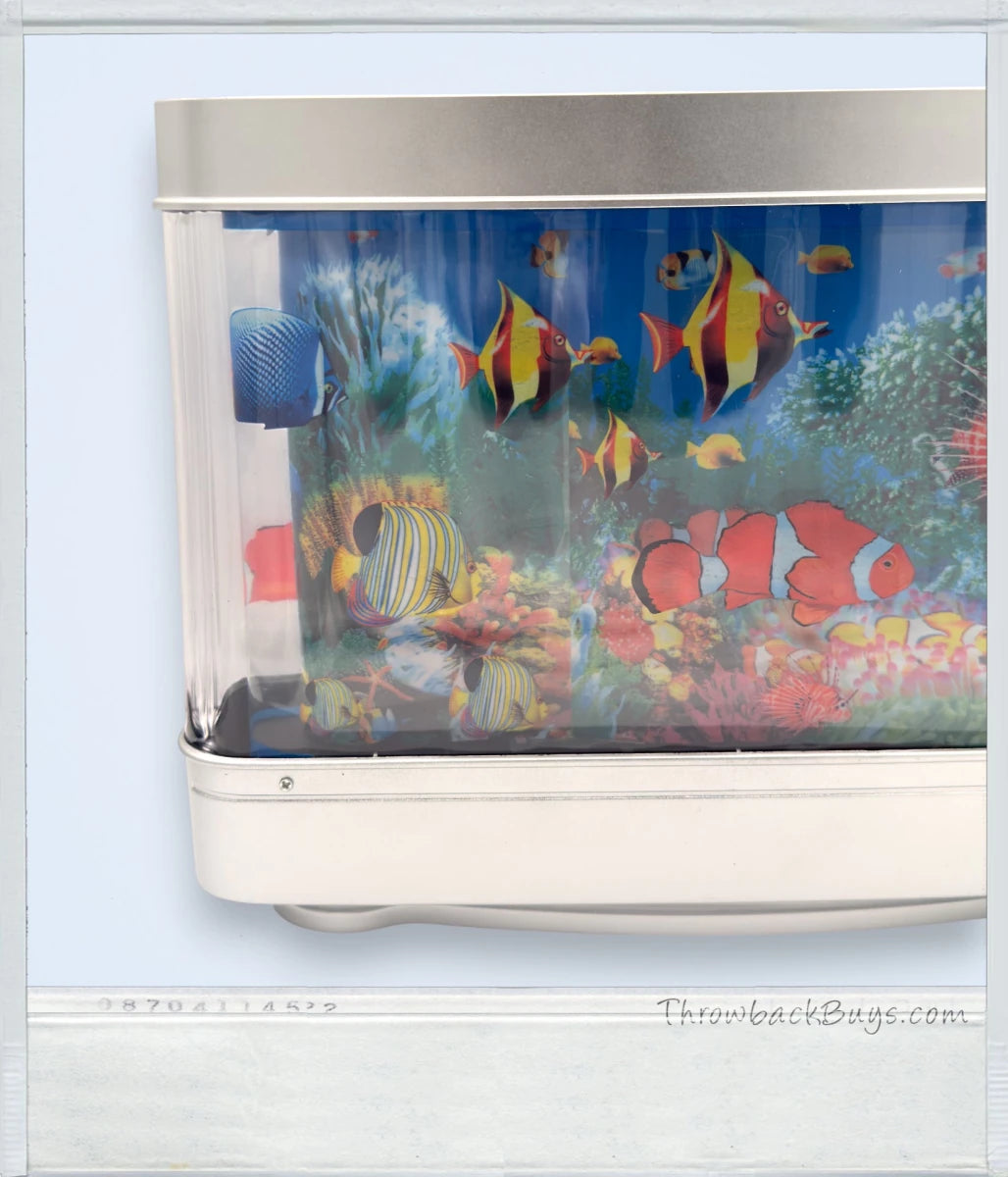 1990s – Aquarium Motion Lamp: Rotating Tropical Fish Seascape – Frutiger Aero/Y2K - RARE - Decor - ThrowbackBuys - ThrowbackBuys