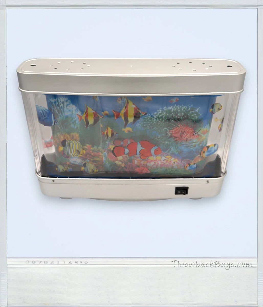 1990s – Aquarium Motion Lamp: Rotating Tropical Fish Seascape – Frutiger Aero/Y2K - RARE - Decor - ThrowbackBuys - ThrowbackBuys