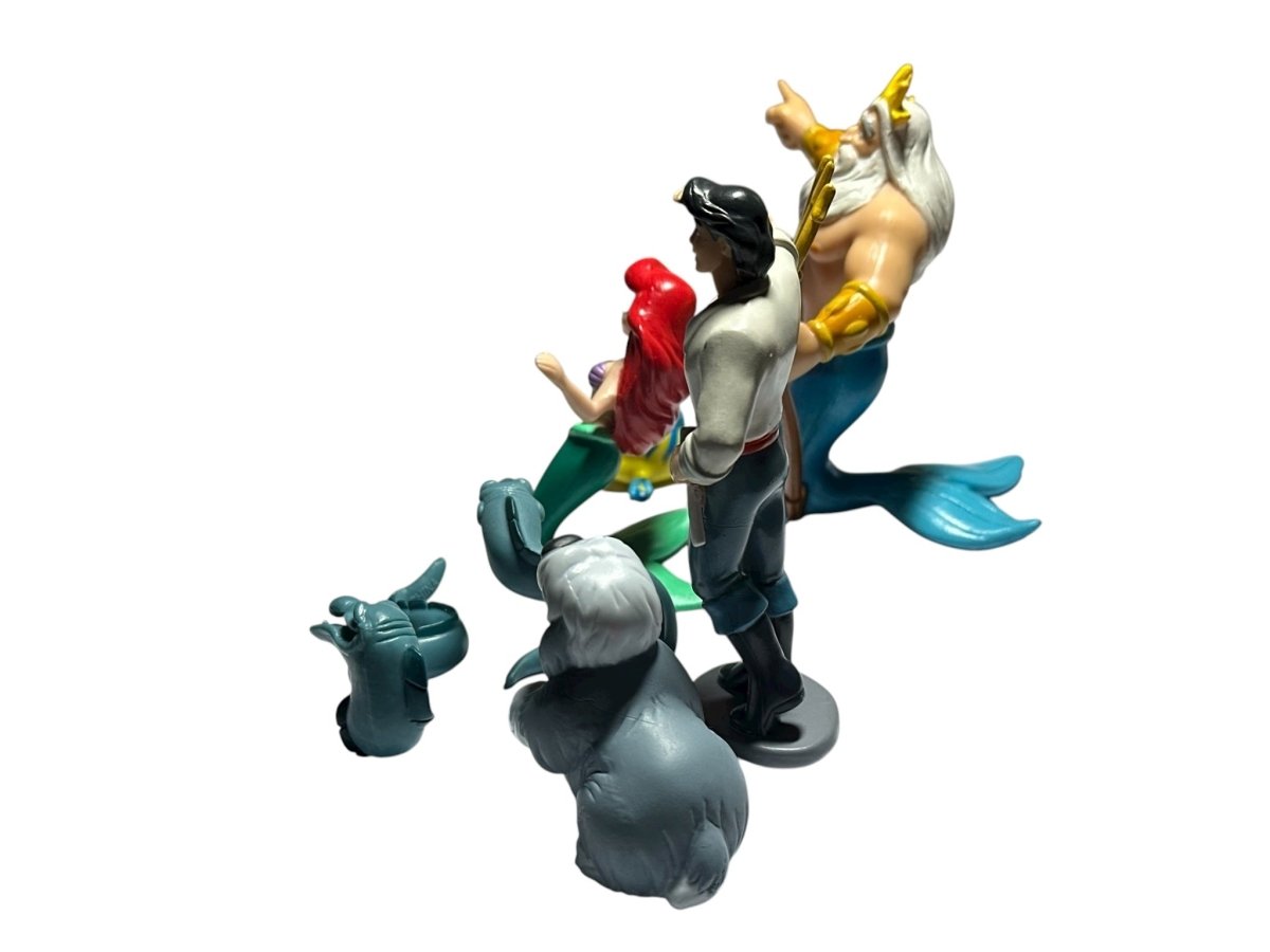 1990s – Disney: The Little Mermaid PVC Figure Lot, Ariel and King Triton, 7 Pieces - Action Figures & Collectibles - ThrowbackBuys - Abunnysvintageco