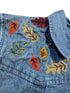 1990s Embroidered Fall Leaves Denim Button - Up - Long Sleeve T-Shirt - ThrowbackBuys - Shiznit