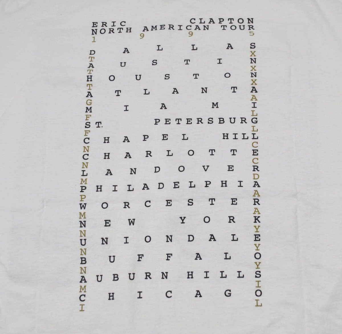 1990s - Eric Clapton: Tour Shirt - Unisex XL - T-Shirts - ThrowbackBuys -Yesterday's Attic
