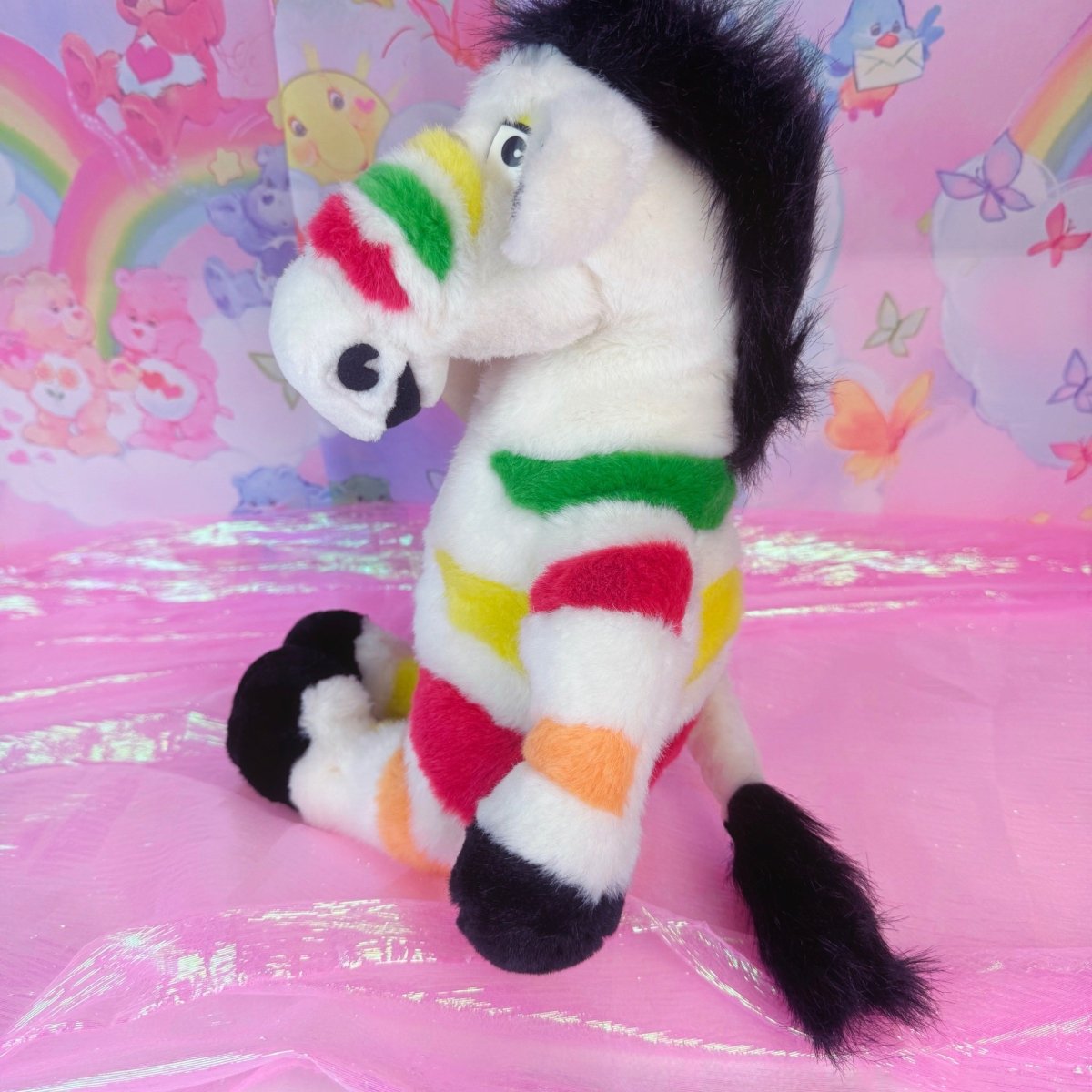 1990s Fruit Stripe Gum Zebra Plush - Yipes Plushie NWT - Collectible Toys - ThrowbackBuys - Starbunnyvintage