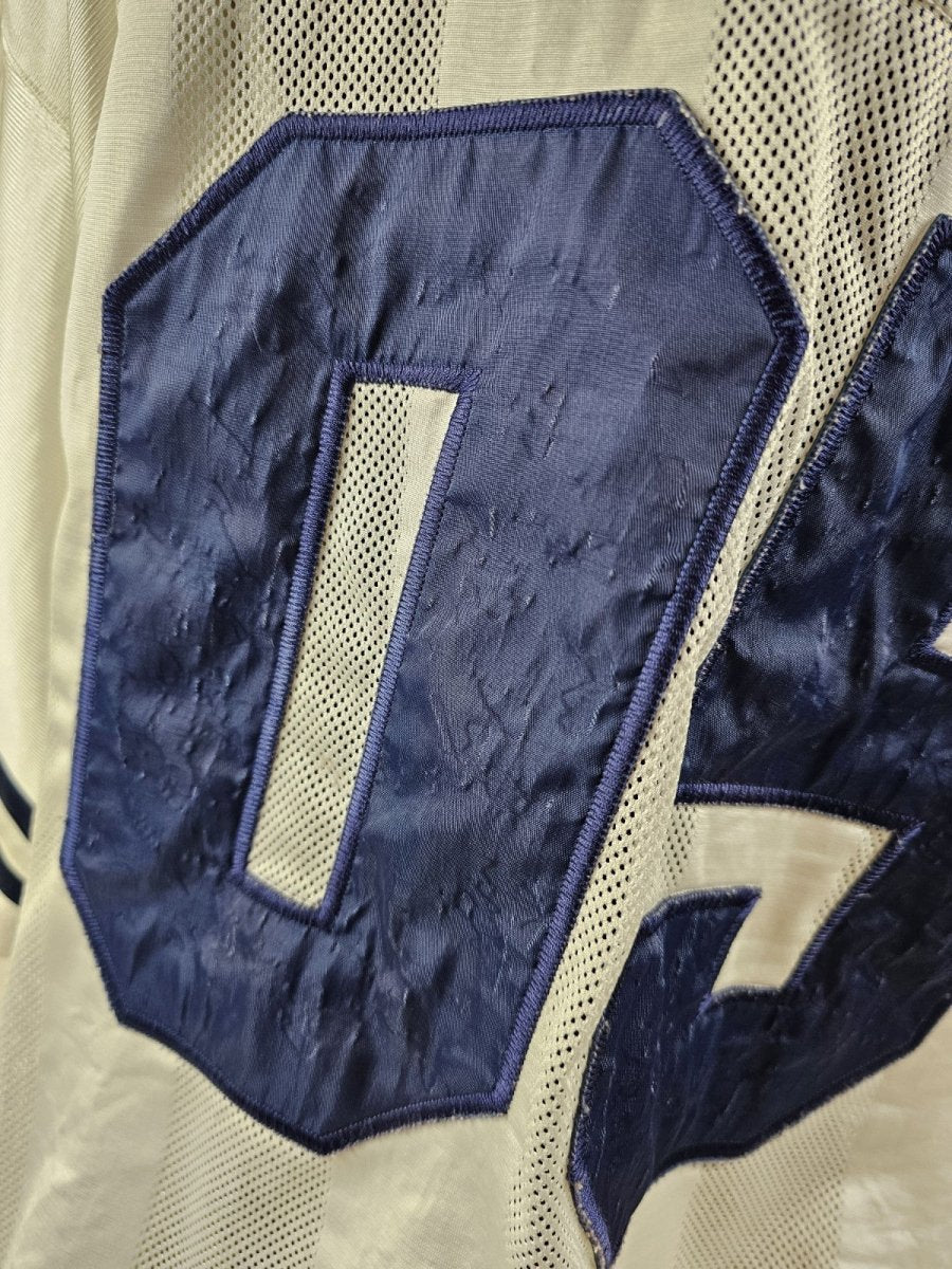 1990s - FUBU Allstar 05 White/Blue Mesh Football Jersey - RARE - T-Shirts - ThrowbackBuys - The Thrifty Gypsyy Shop
