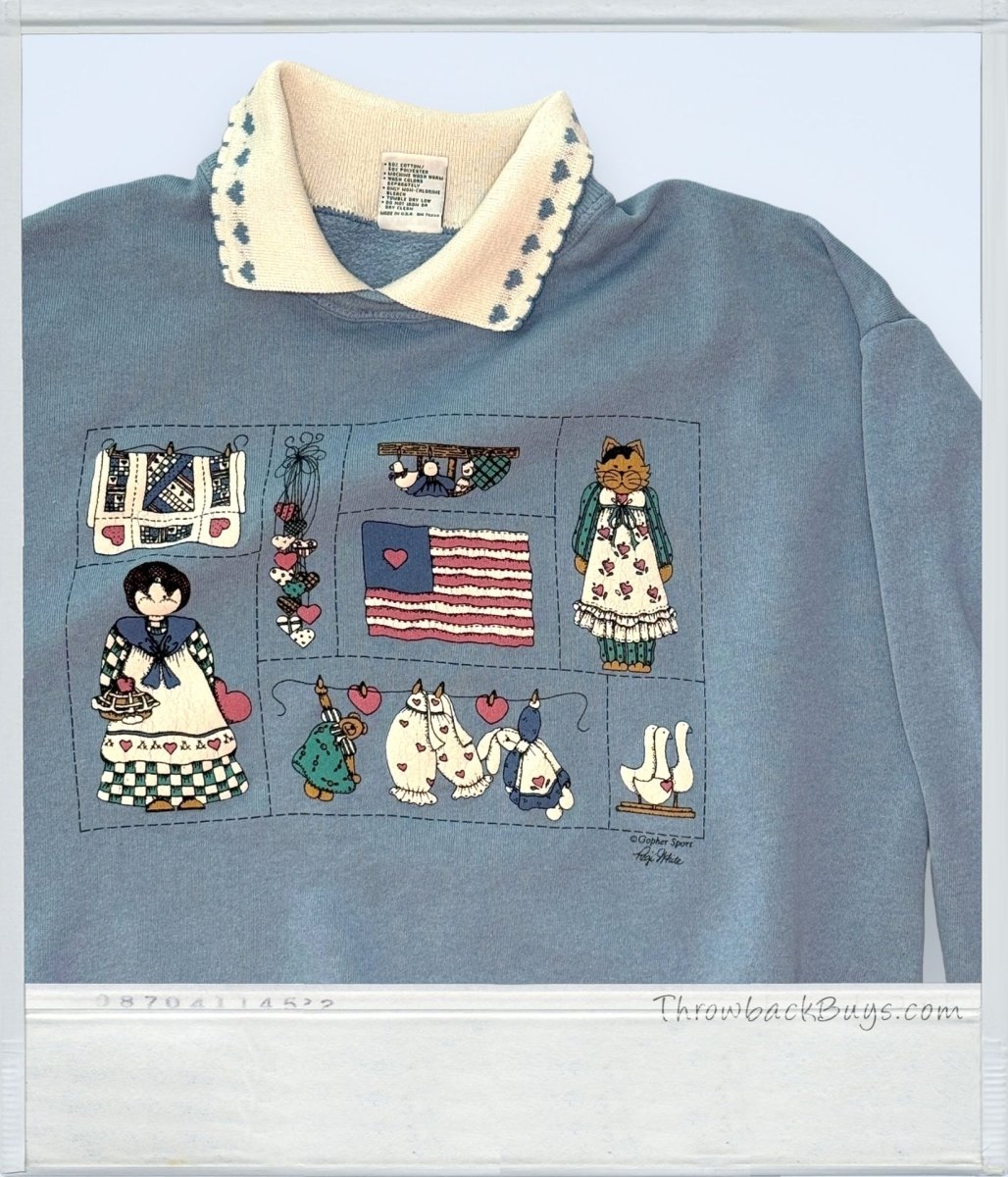1990s - Gopher Sport Grandma - Style Women's Collared Graphic Crewneck - Sweatshirts - ThrowbackBuys - ThrowbackBuys