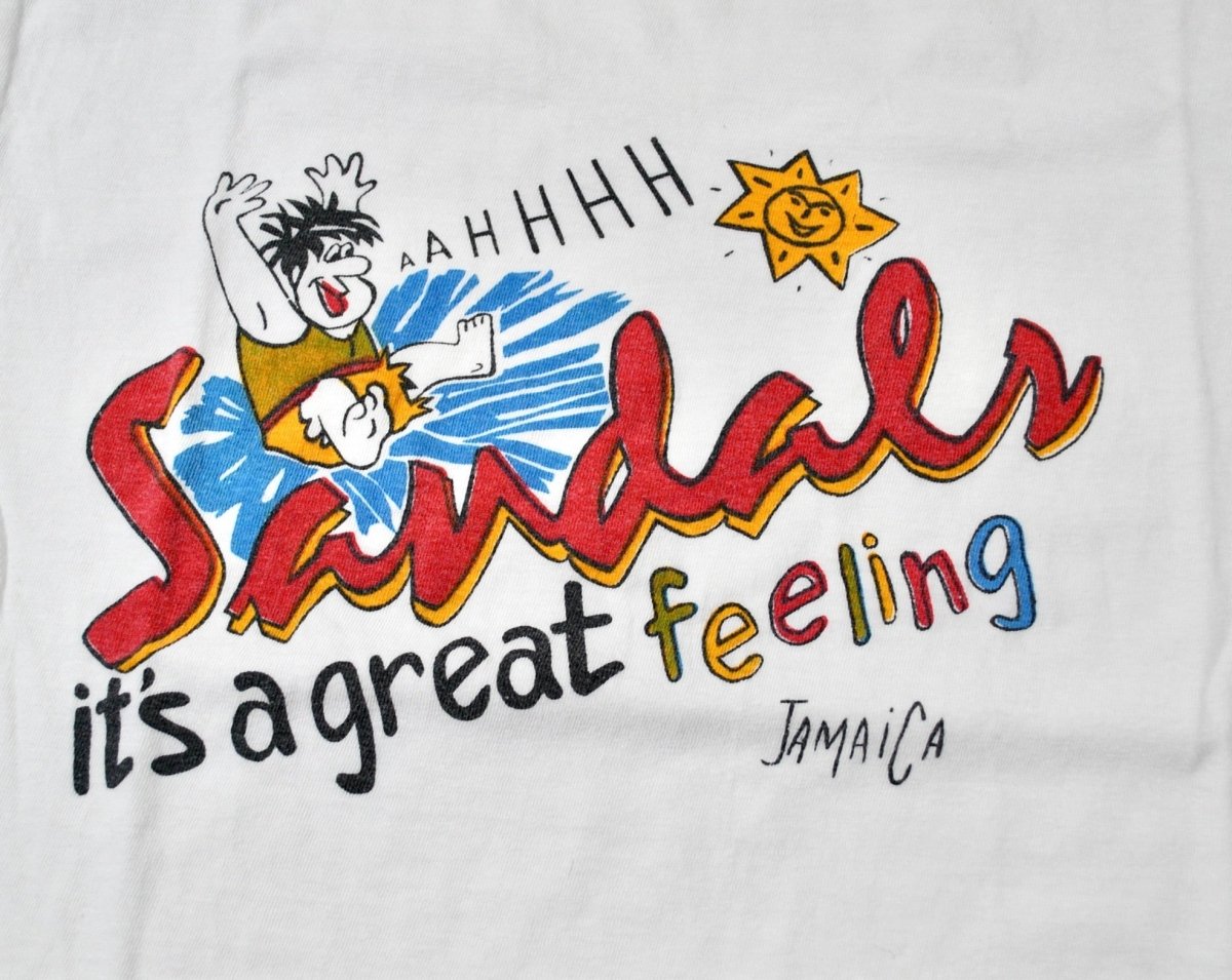 1990s - Hanna-Barbera: Flintstones Sandals Jamaica Shirt - Medium - T-Shirts - ThrowbackBuys -Yesterday's Attic