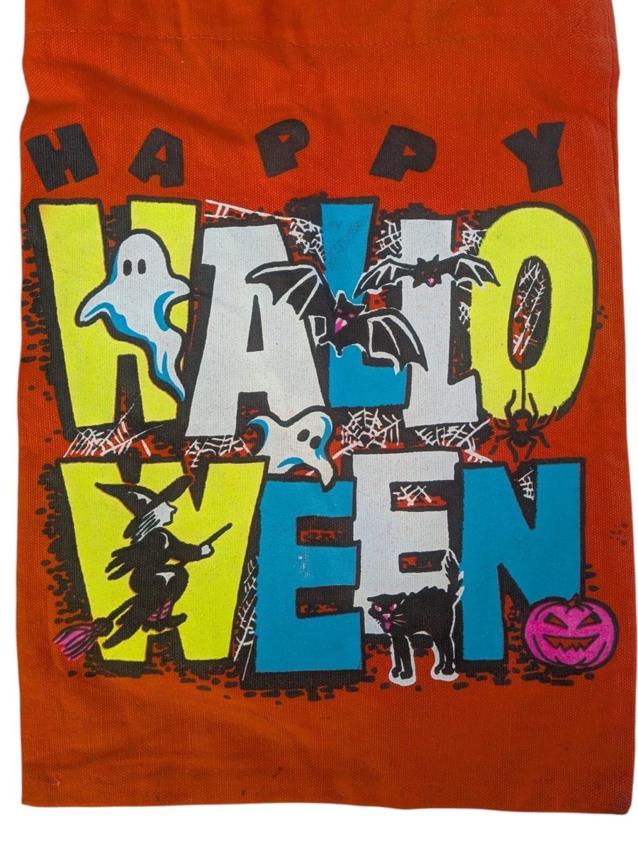 1990s 'Happy Halloween' Painted Canvas Treat Bag - Bag - ThrowbackBuys -Shiznit