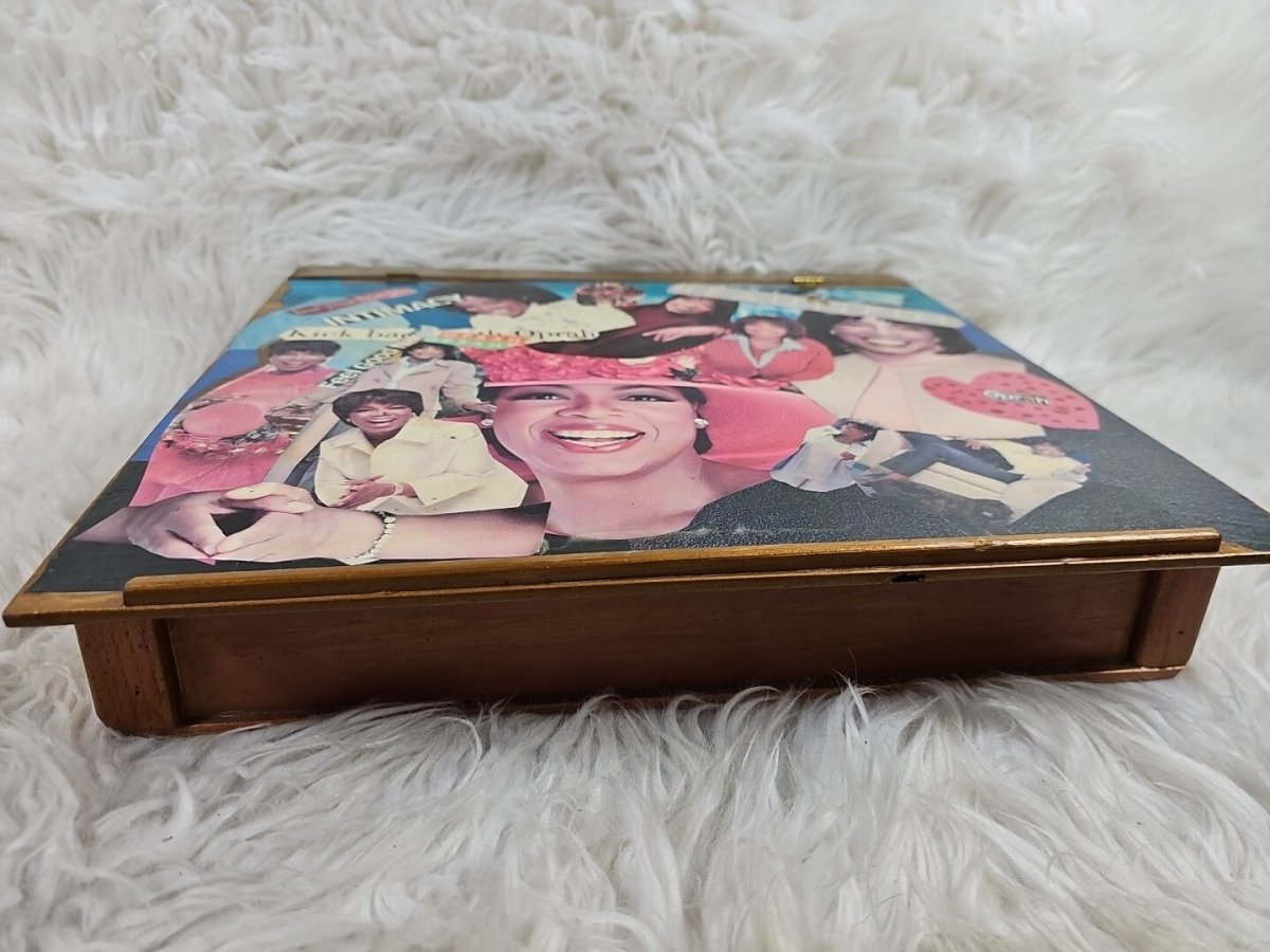 1990s - Homemade Oprah Winfrey Storage Trinket Box - Decorative Trays - ThrowbackBuys - The Thrifty Gypsyy Shop