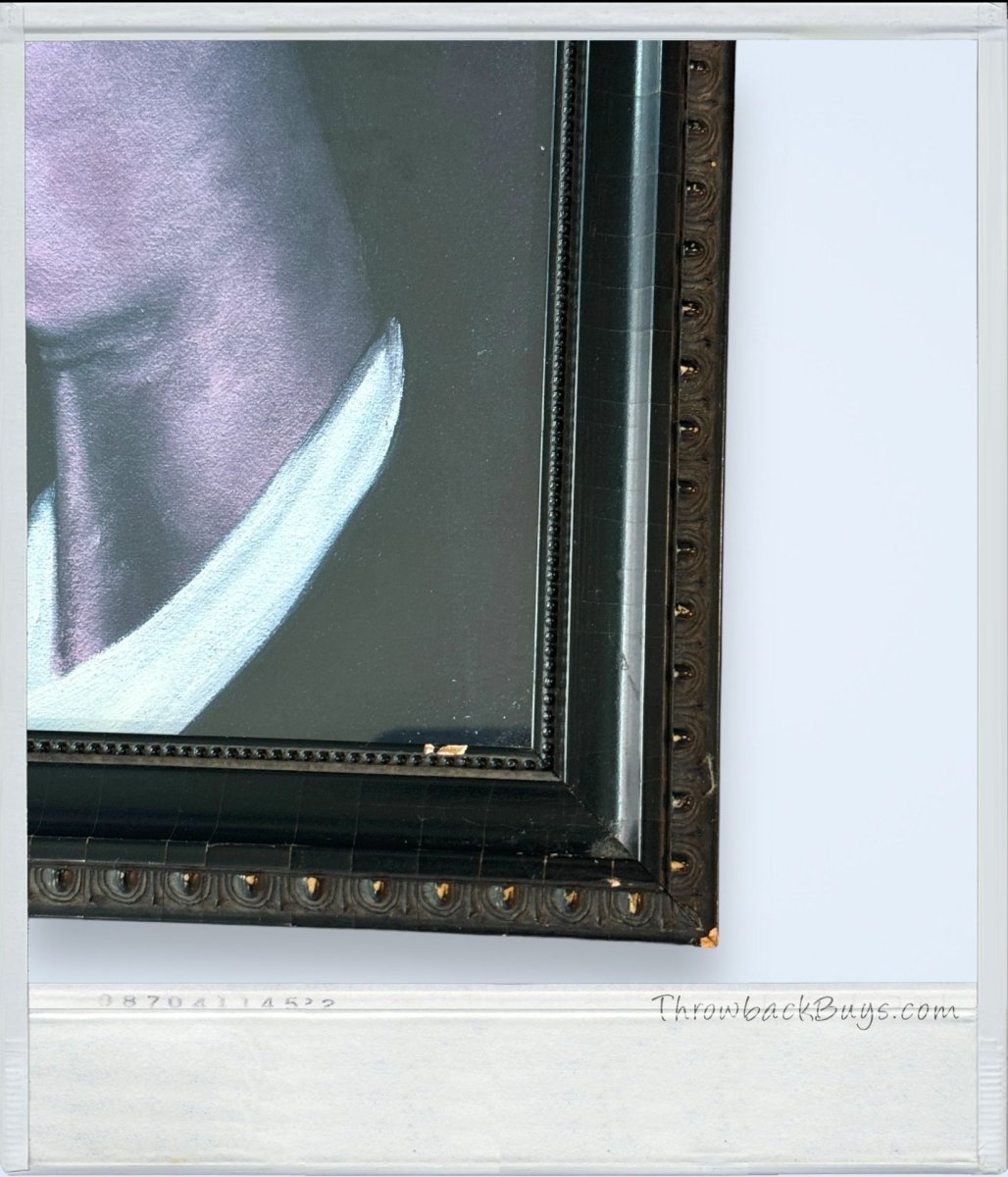 1990s - Hulis Mavruk's African American Collection: Malcom X Framed Painting 25" x 20.5" - RARE - Artwork - ThrowbackBuys - ThrowbackBuys