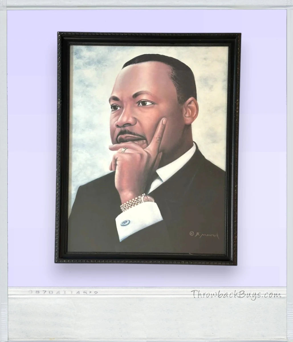 1990s - Hulis Mavruk's African American Collection: Martin Luther King Jr. Framed Lithograph Painting - RARE - Artwork - ThrowbackBuys - ThrowbackBuys
