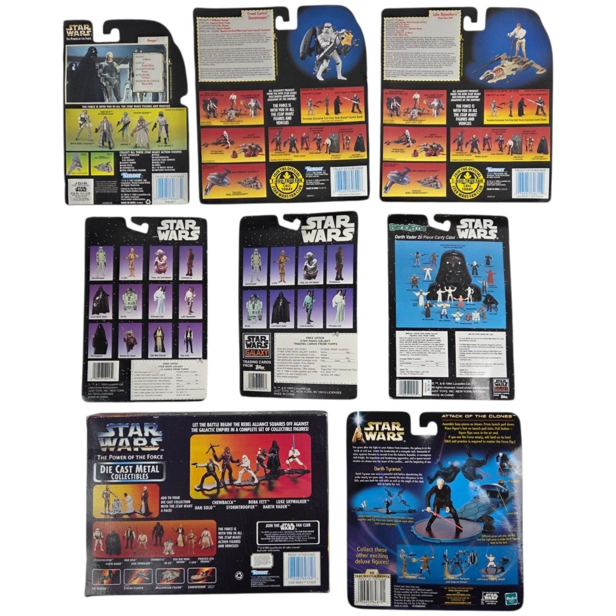 1990s - Kenner Star Wars Action Figures: 6 Mixed 1990s Bend - Ems, Die Cast & Carded - Action Figures & Collectibles - ThrowbackBuys - A N E 1 Stop Shop
