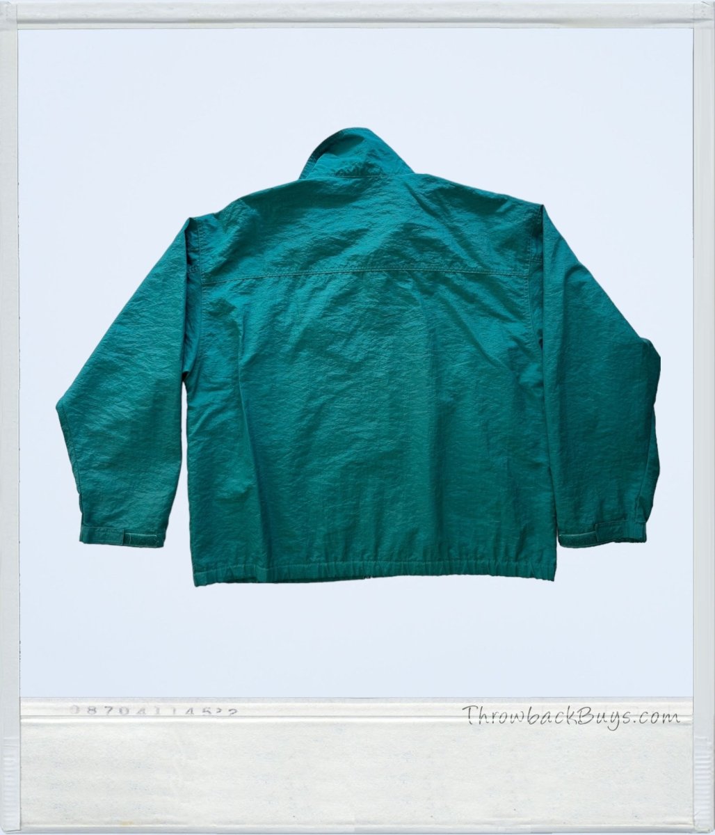 1990s - Lands End Women's Green & Purple Nylon Windbreaker - Jackets - ThrowbackBuys - ThrowbackBuys