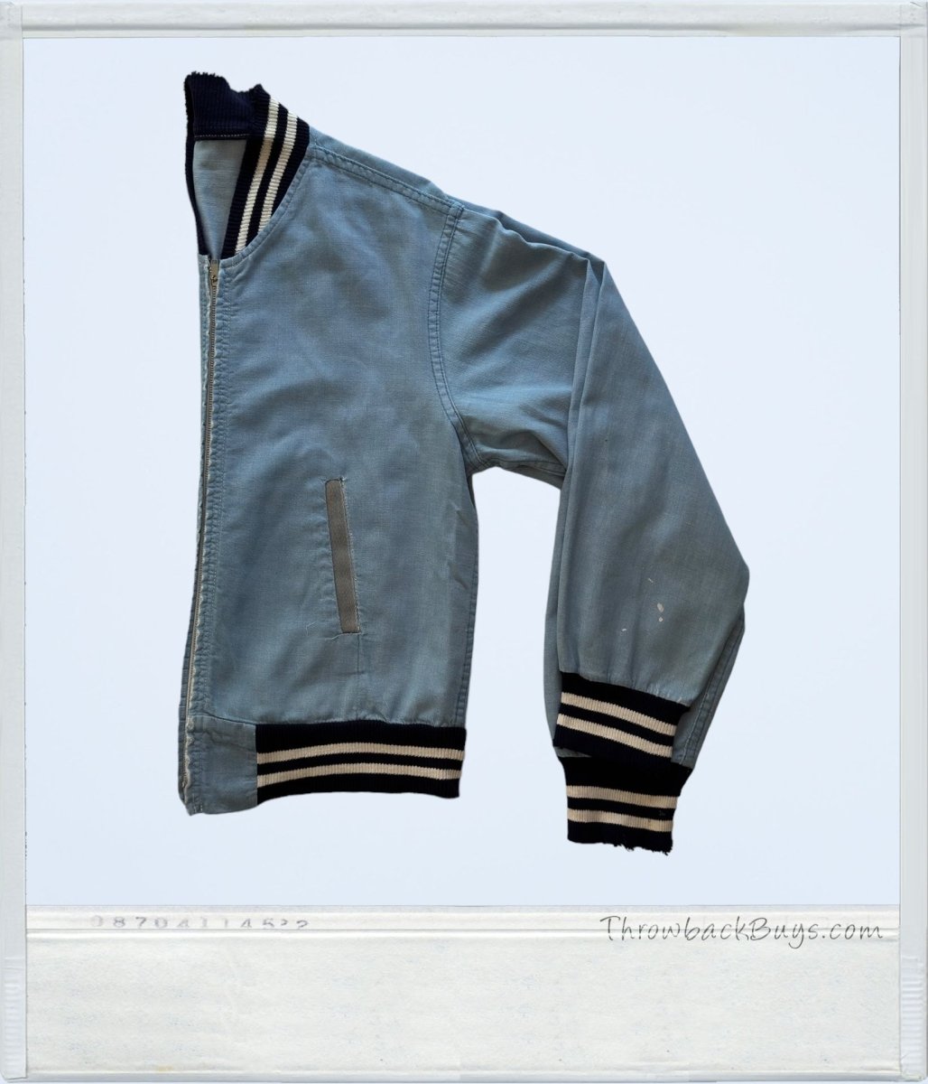 1990s - Light Wash Womens Denim Bomber Jacket Medium - Jackets - ThrowbackBuys - ThrowbackBuys