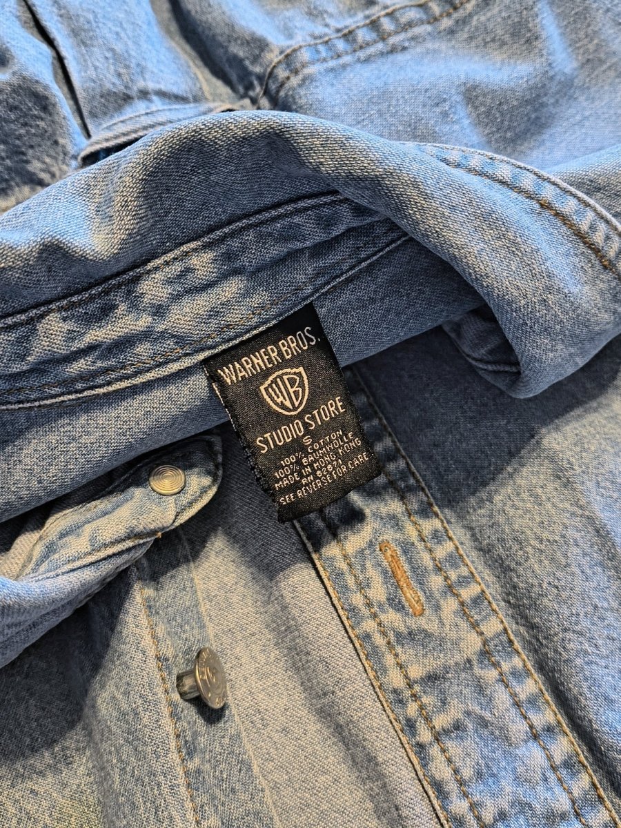 1990s Marvin Martian Denim Long Sleeve - Long Sleeve T-Shirt - ThrowbackBuys - Shiznit
