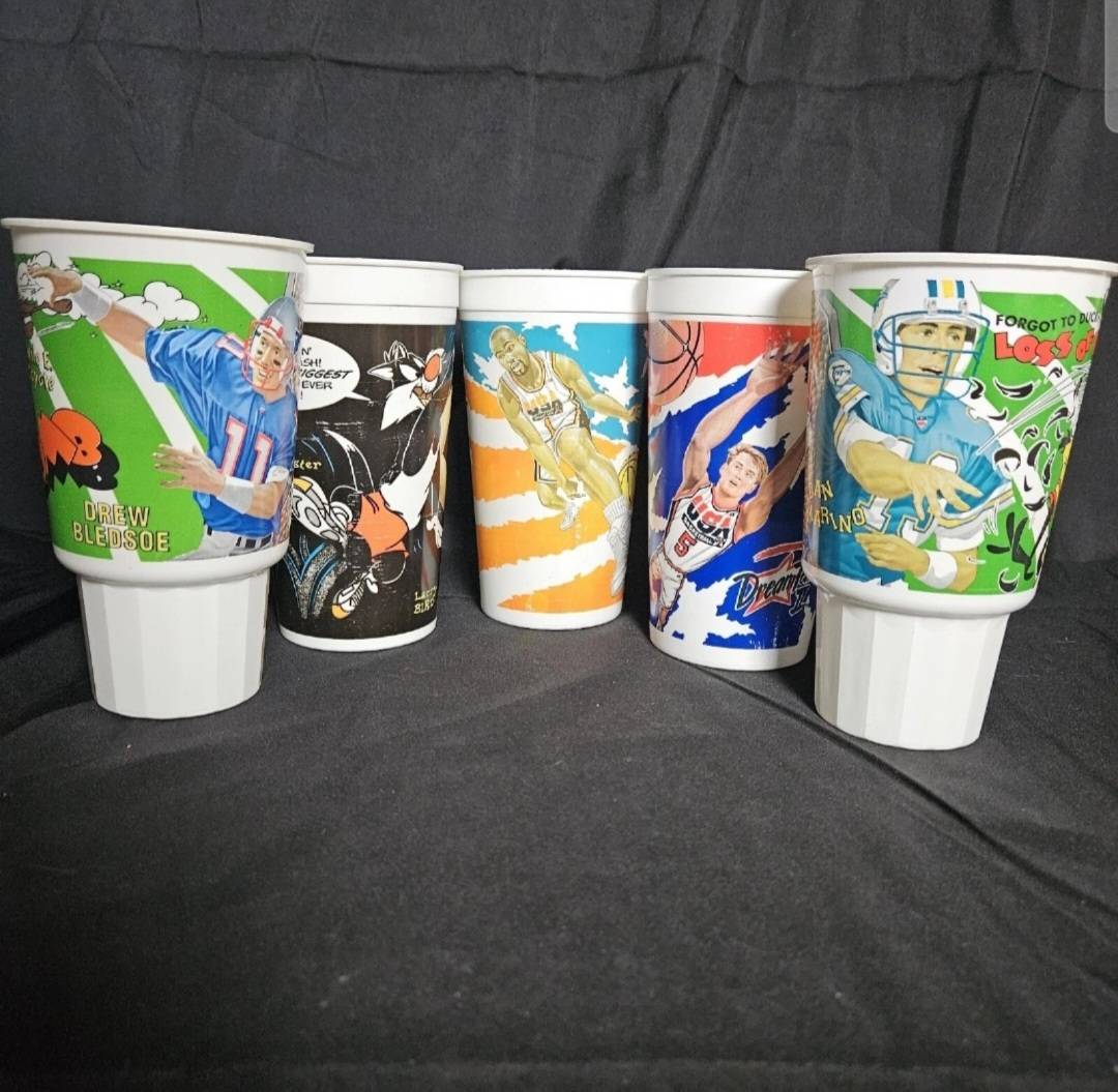 1990's Mcdonalds Dream Team 2 and Looney Tunes Plays Collector Cups - Collectible Cups - ThrowbackBuys - Cloy's Creativity