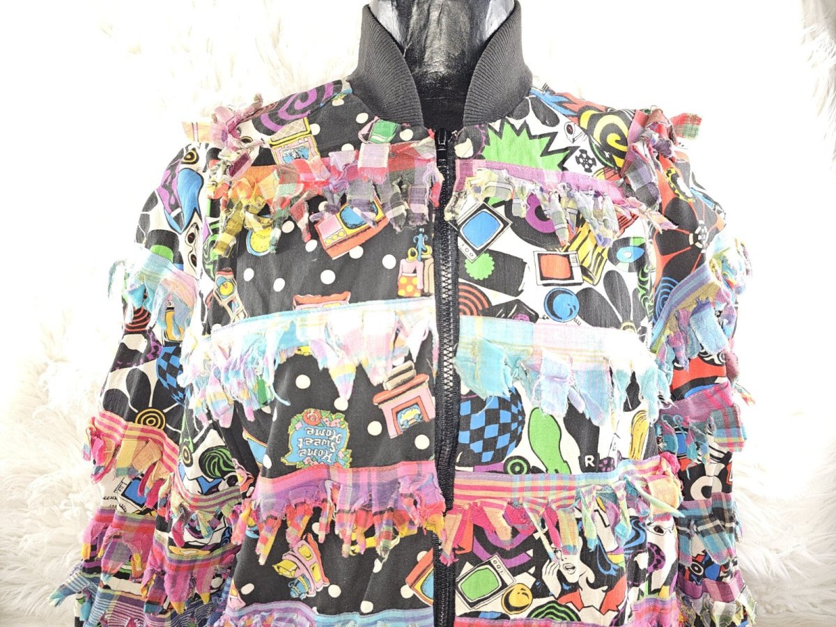 1990s - Paula Sweet Muslin Mink Floral Jacket Size Medium - Jackets - ThrowbackBuys - The Thrifty Gypsyy Shop
